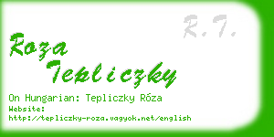 roza tepliczky business card